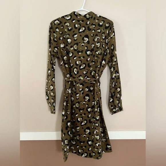 NWOT Vero Moda Long Sleeve Leopard Print Dress Medium - Picture 3 of 7